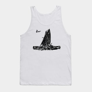 Gaff-Rigged Cutter Sailboat Tank Top